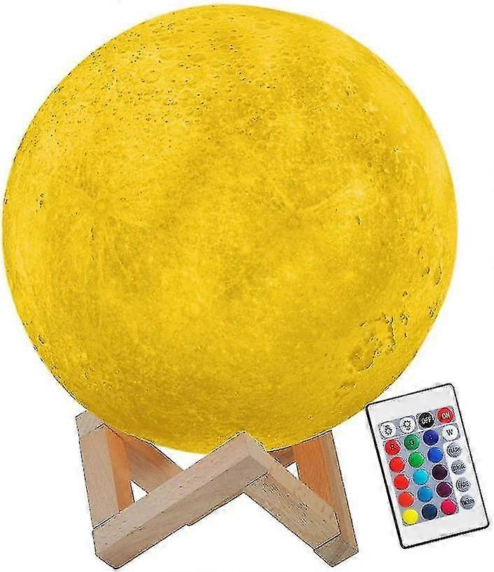 20 Cm Led Moon Lamp 3d Print Moon Light With Remote Control.portable Night Light Lamp With Touch Control