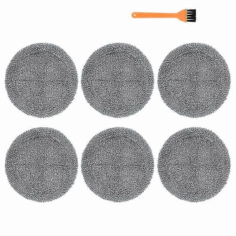 7pcs For Ecovacs Deebot Washable Mop Pads Mop Rags Replacement Gray
