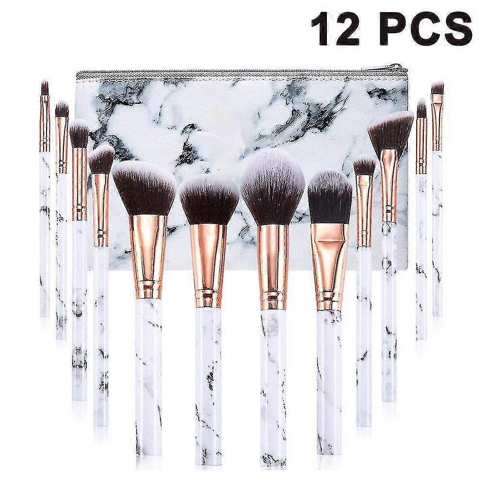 Makeup Bru Marble Makeup Brush Set, Soft