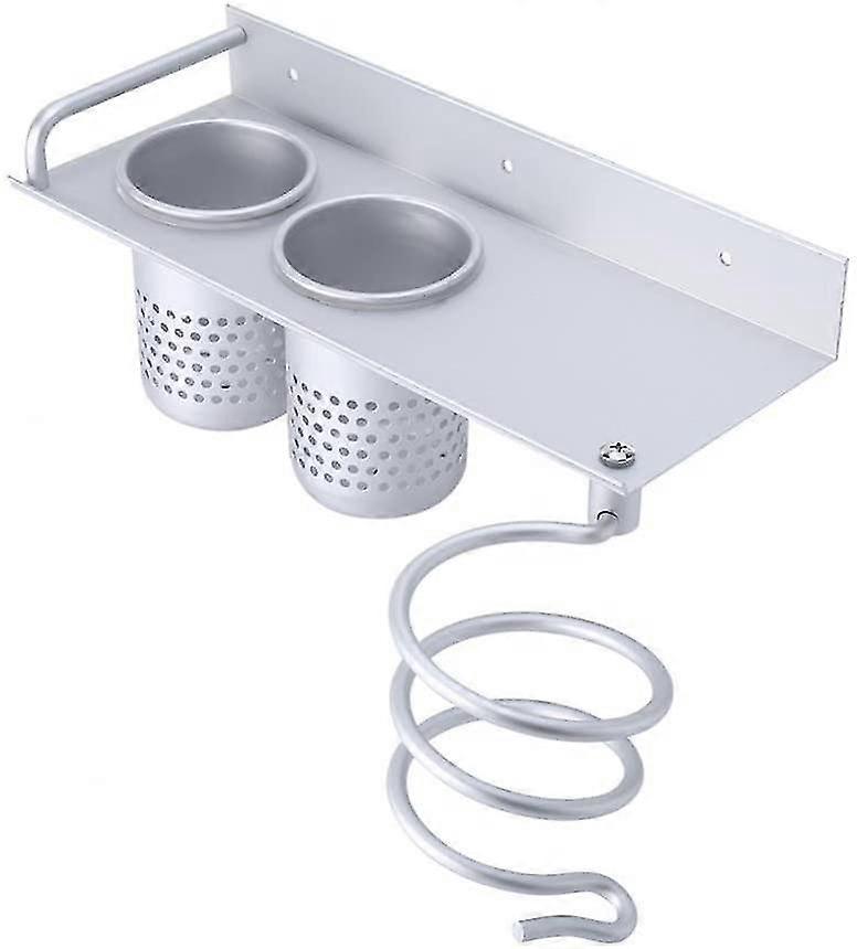 Wall Mounted Hair Dryer Rack Hanging Storage Rack