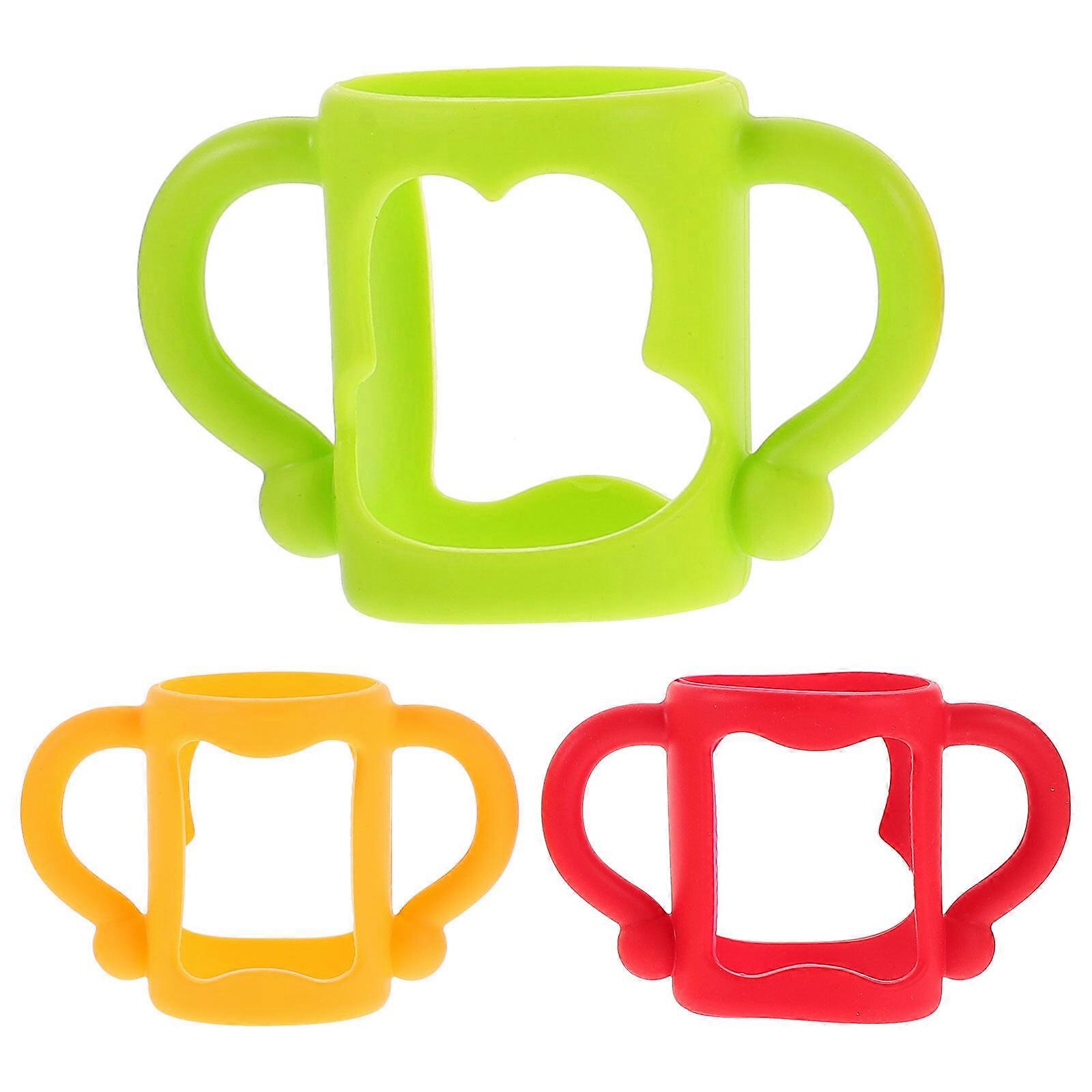 3 pcs Baby Bottle Soft Handle Feeding Bottles Handle Silicone Milk Bottle Handles