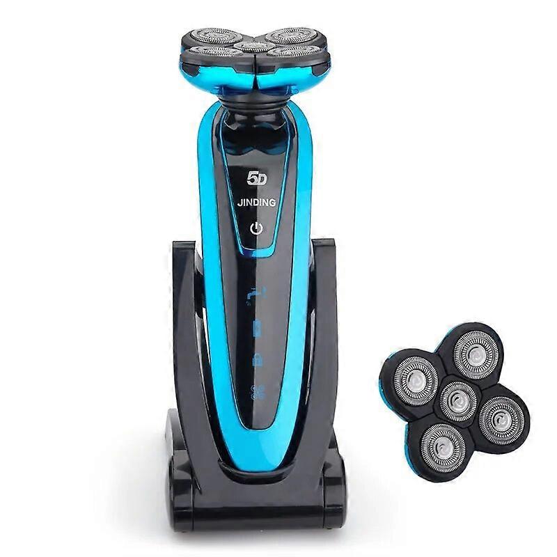 JINDING Rechargeable Whole Body Washing Electric Shaver 5D Floating Head Shaving Machine for Men Waterproof Electric Razor D40
