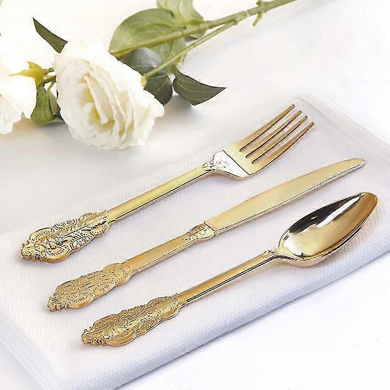 Ensemble de couverts jetables en plastique coloré, 3 pièces/ensemble, pour mariage, anniversaire