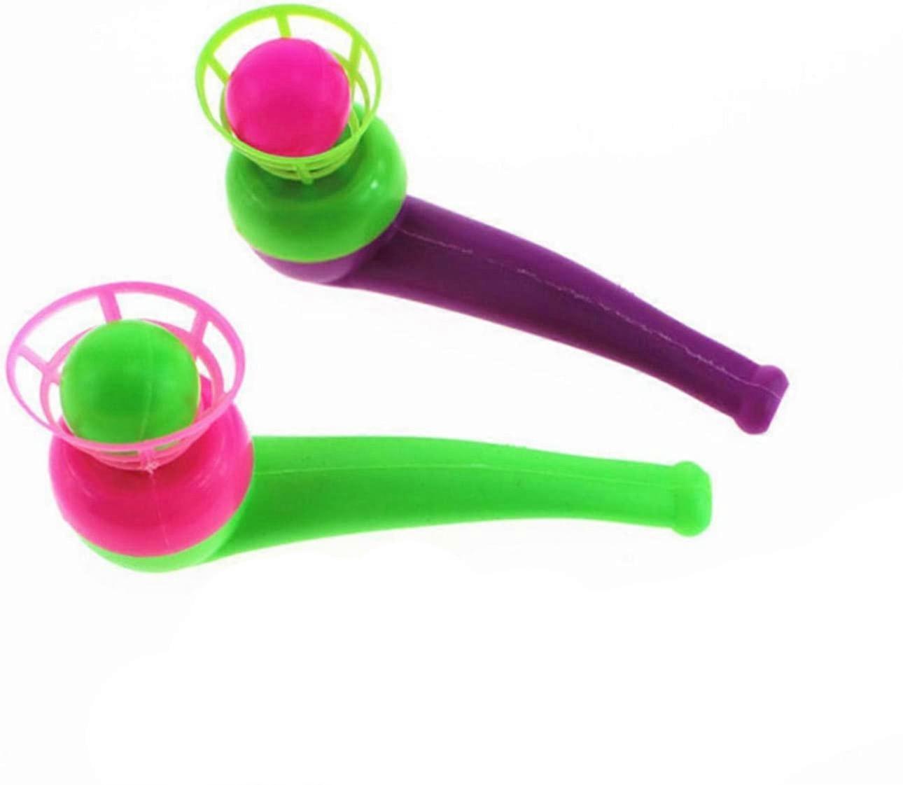 2 Pcs Floating Blow Pipe Balls Game Toys Blowing Pipe Balls Toys