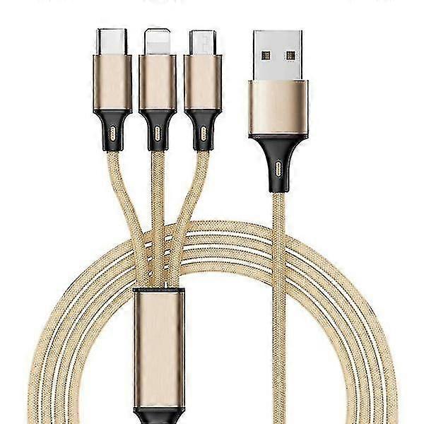 Apple Android Typec Three-in-one Usb Braided Cable Fast Charge Data Sync Fast Charge Data Cable