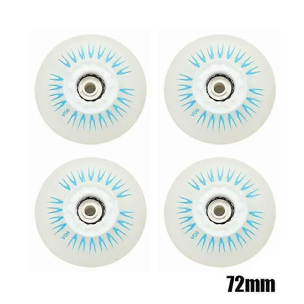 4PCS Flash Inline Skate Räder 90A LED Beleuchtung Skating Wheels 80 76 72 68
