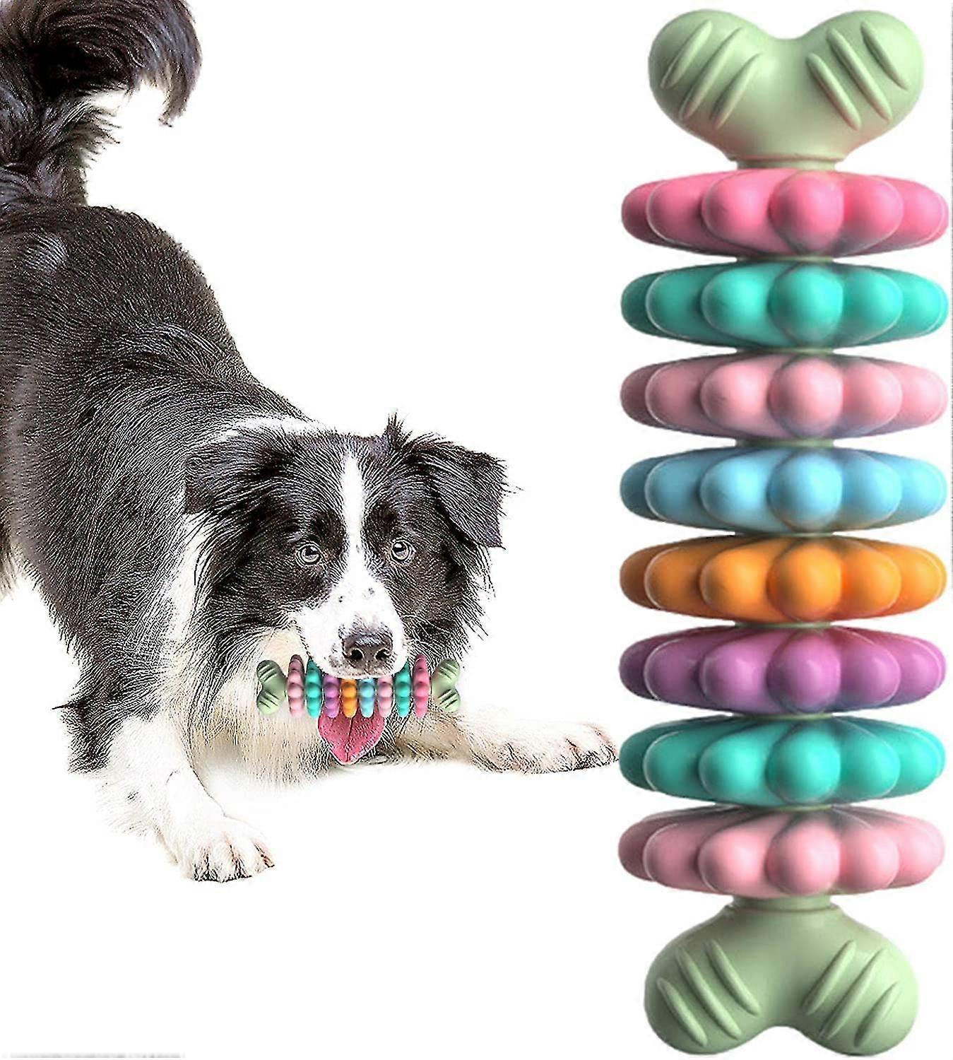 Puppy Chew Toy, Bone Shaped Puppy Teething Toys, Durable Multi Color Chewing And Bite-resistant Molar Sticks, Teeth Cleaning Toys For Medium And Large