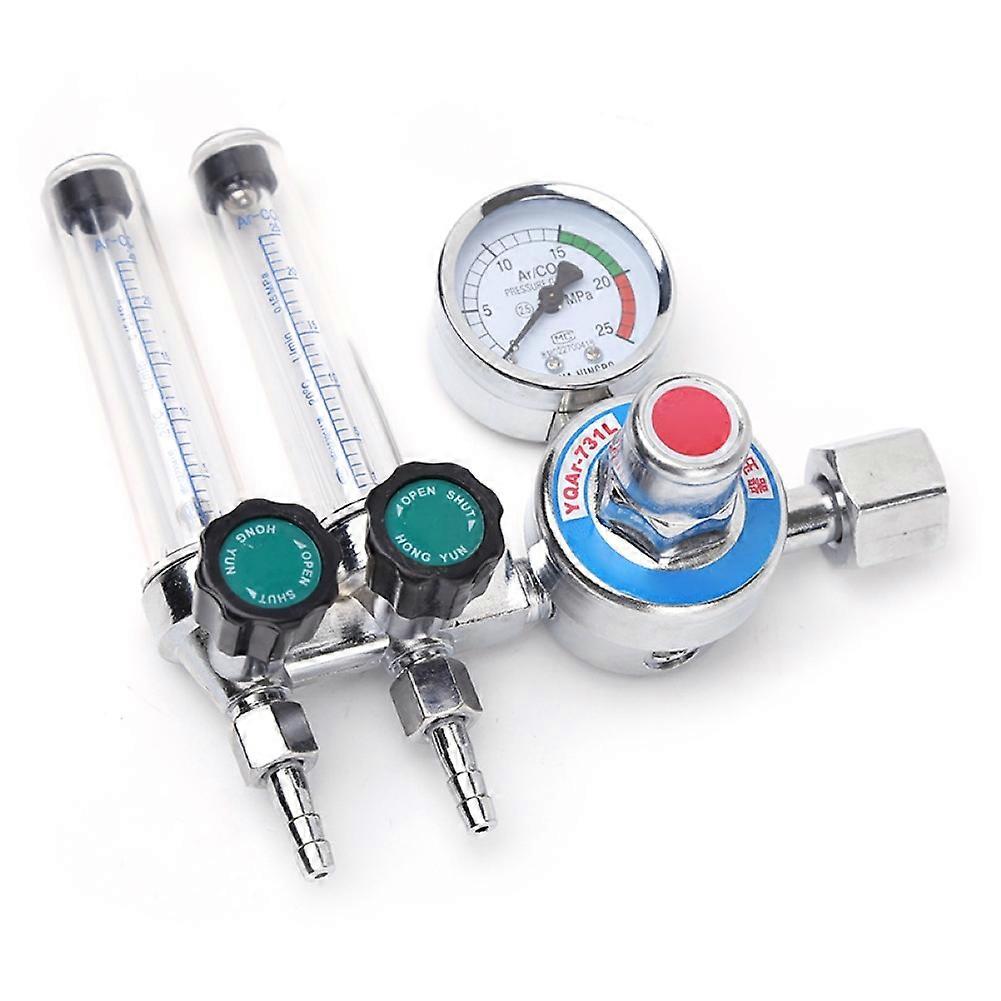 Argon Arc Welding Double-tube Flowmeter Gas Regulator Gauge Pressure Reducer JIKAIX