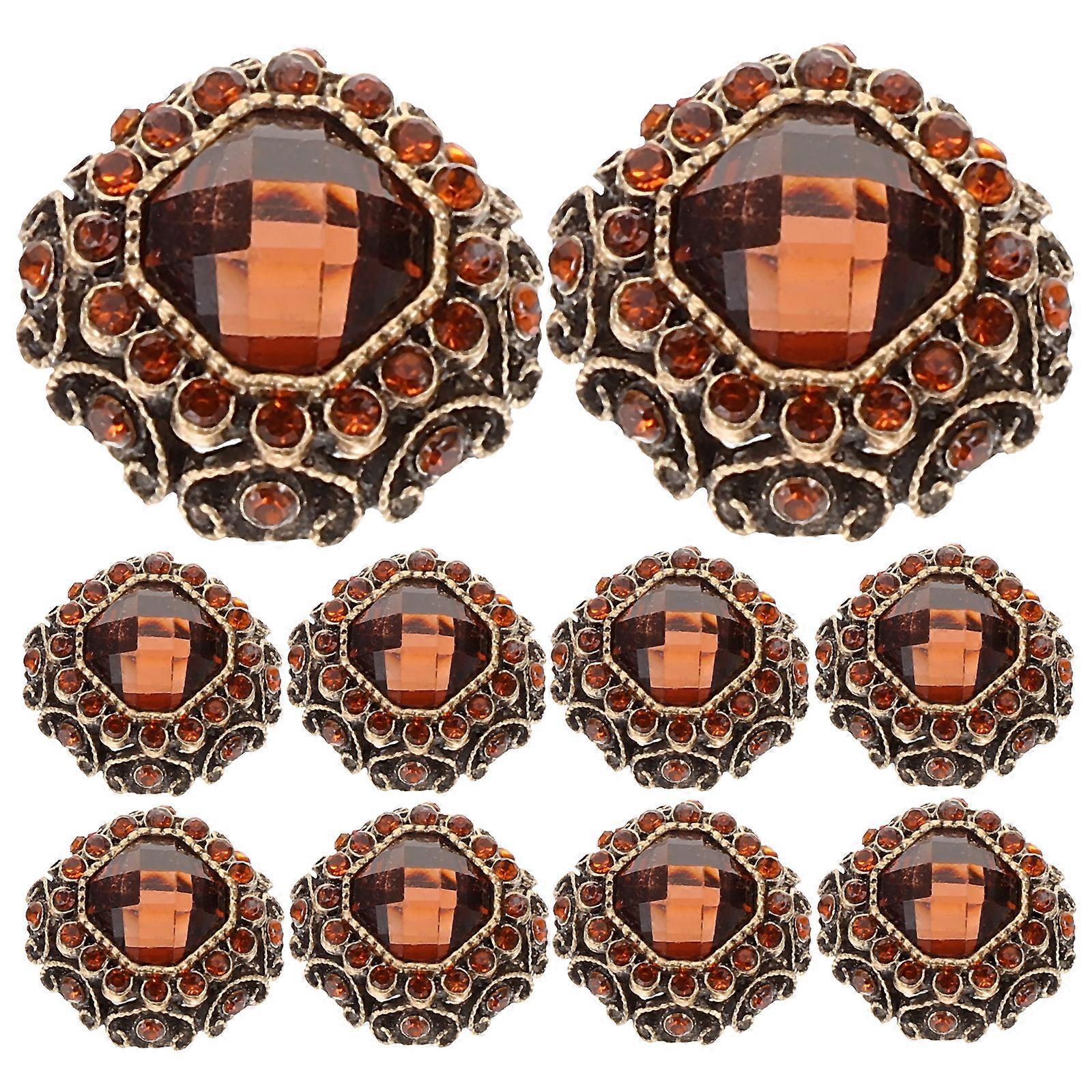 10pcs Clothes Sewing Button Rhinestone Sewing Fastener Clothing Button Small Button