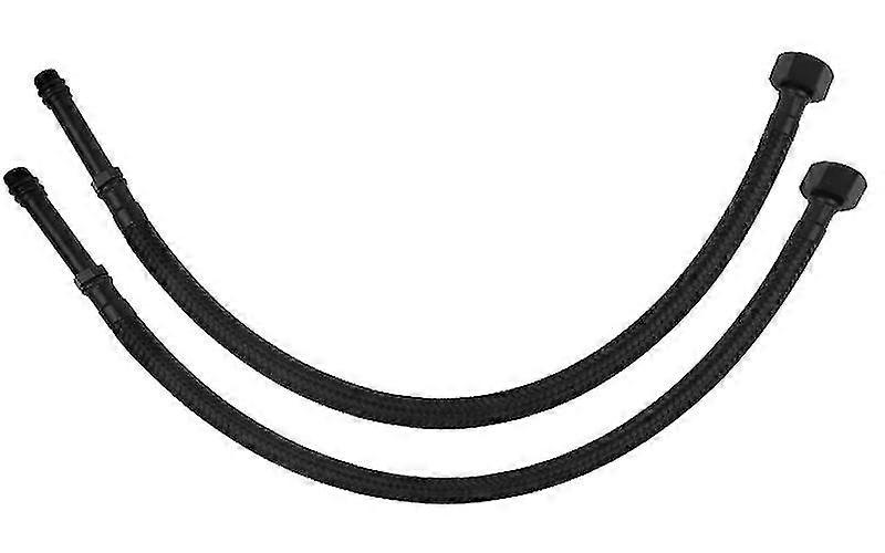 2 x 40-80cm lang M10 x G3/8 tommer BSP sort nylon flettet fleksibel hane hale slange Boris