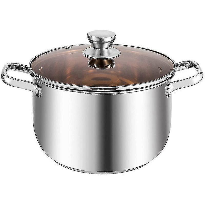 Naiwang 8 Qt Soup Pot, Stainless Steel Stockpot With Lid, Saucepot Pasta Cooking Pot With Double Handles, Dishwasher Safe