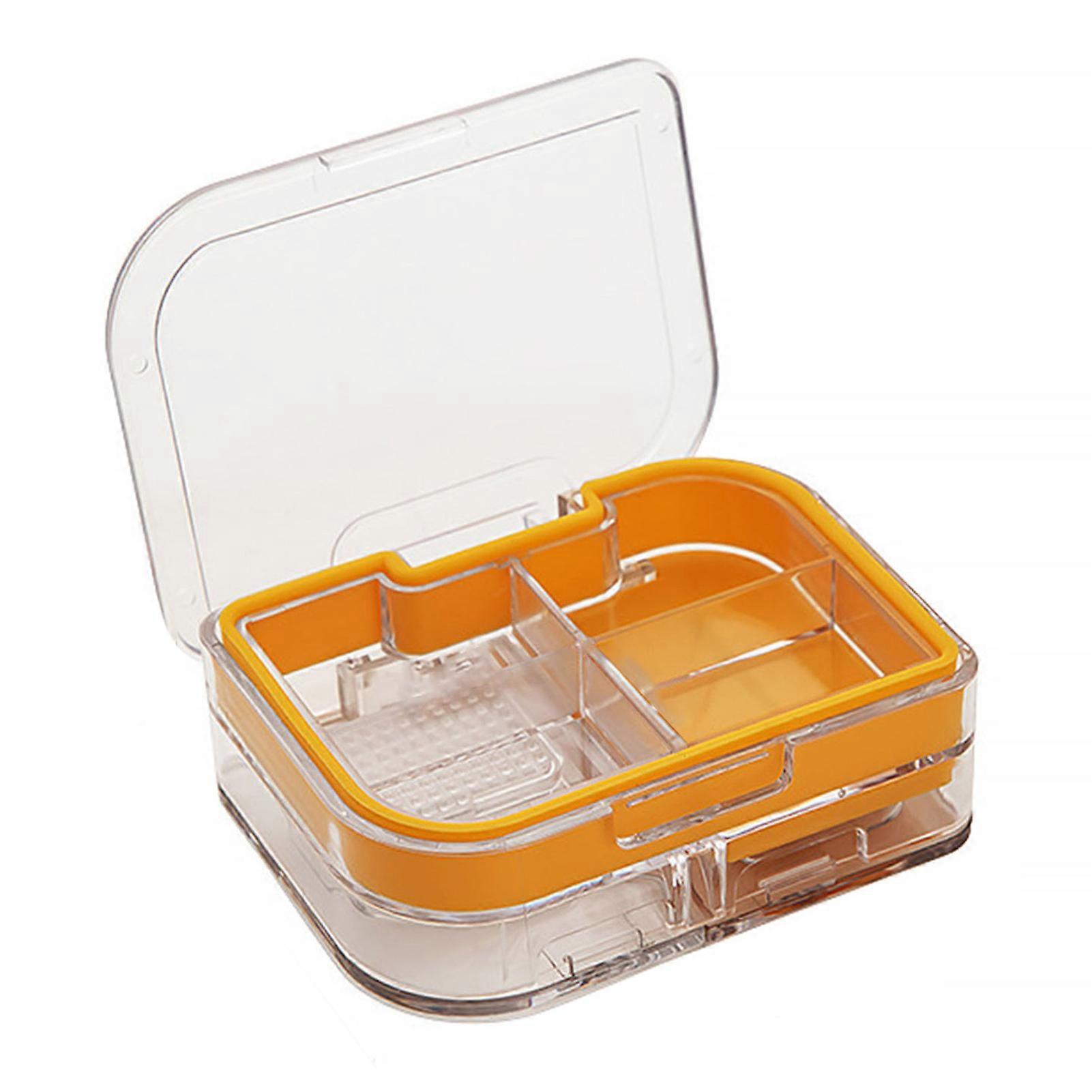 3-in-1 Pill Cutter Tablet Storage Box Moisture-Proof Portable Size Transparent Multifunctional Pill Carrier Case