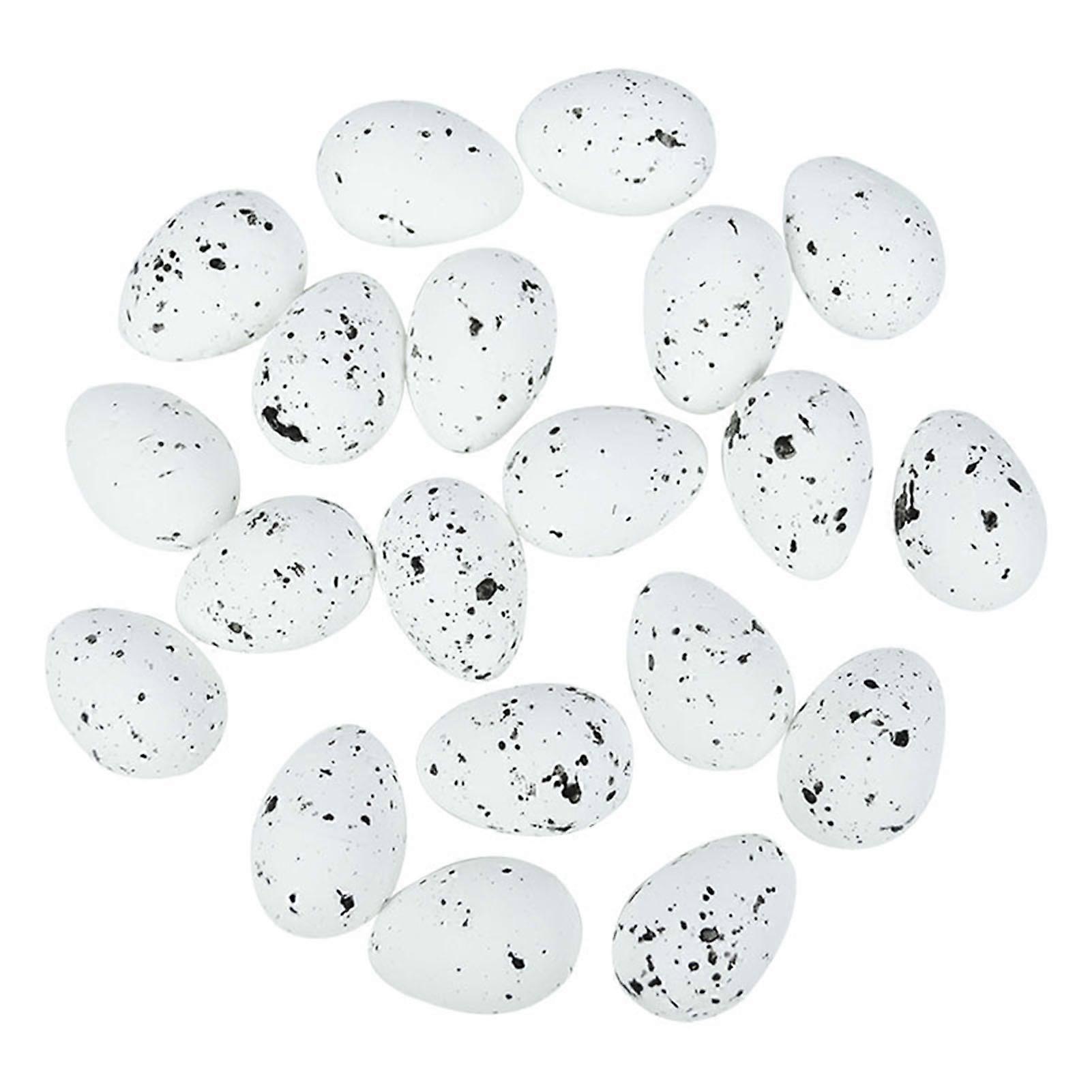 20Pcs/Bag Artificial Bird Egg Comfortable Touch Create Atmosphere Realistic DIY Foam Happy Easter Colorful Faux Pigeon Egg Home Decor