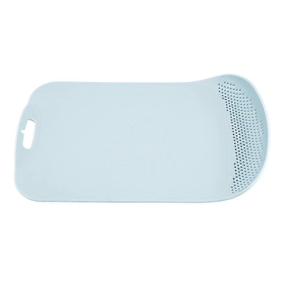 Multifunctional Drainage Plastic Chopping Board Kitchen Drain Cutting Block Kitchen Tool Blue