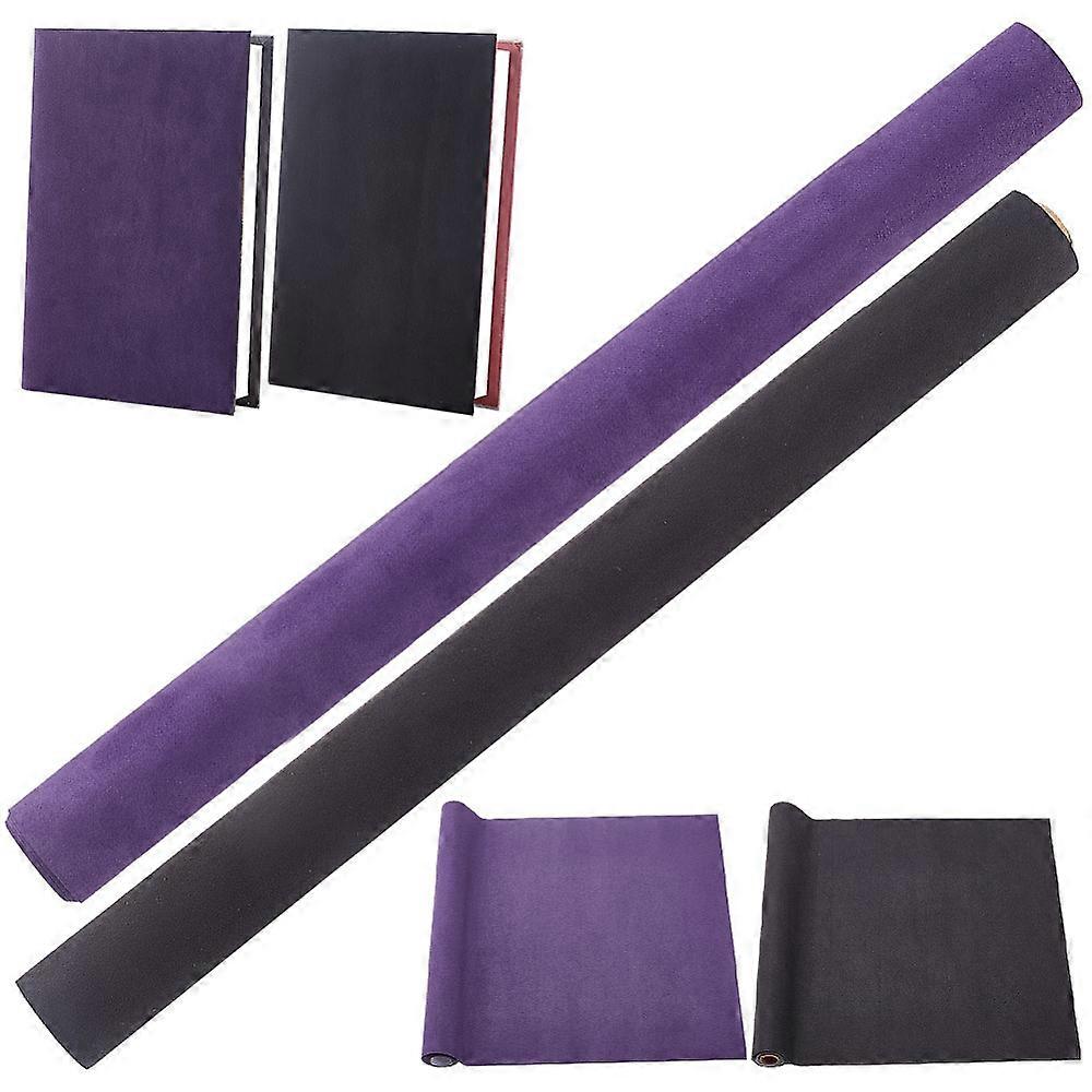 2 Sheets 2 Colors Faux Suede Book Covers Notebook Wraps Rectangle Mixed Color 300x1300mm 1 sheet/color
