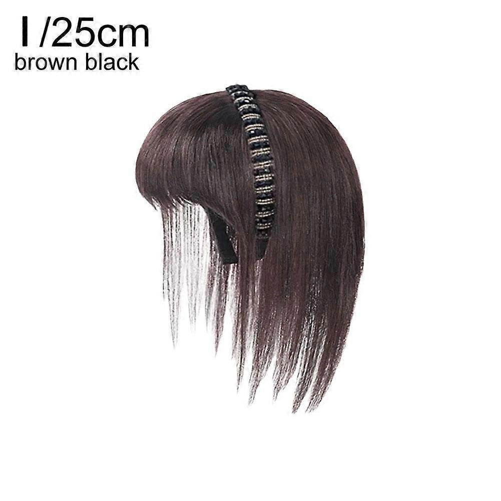 For Wig Headband With Bangs 3 Color Hand Woven High Temperature Silk Soft Comfortable Clip Protection Any Skin Tone