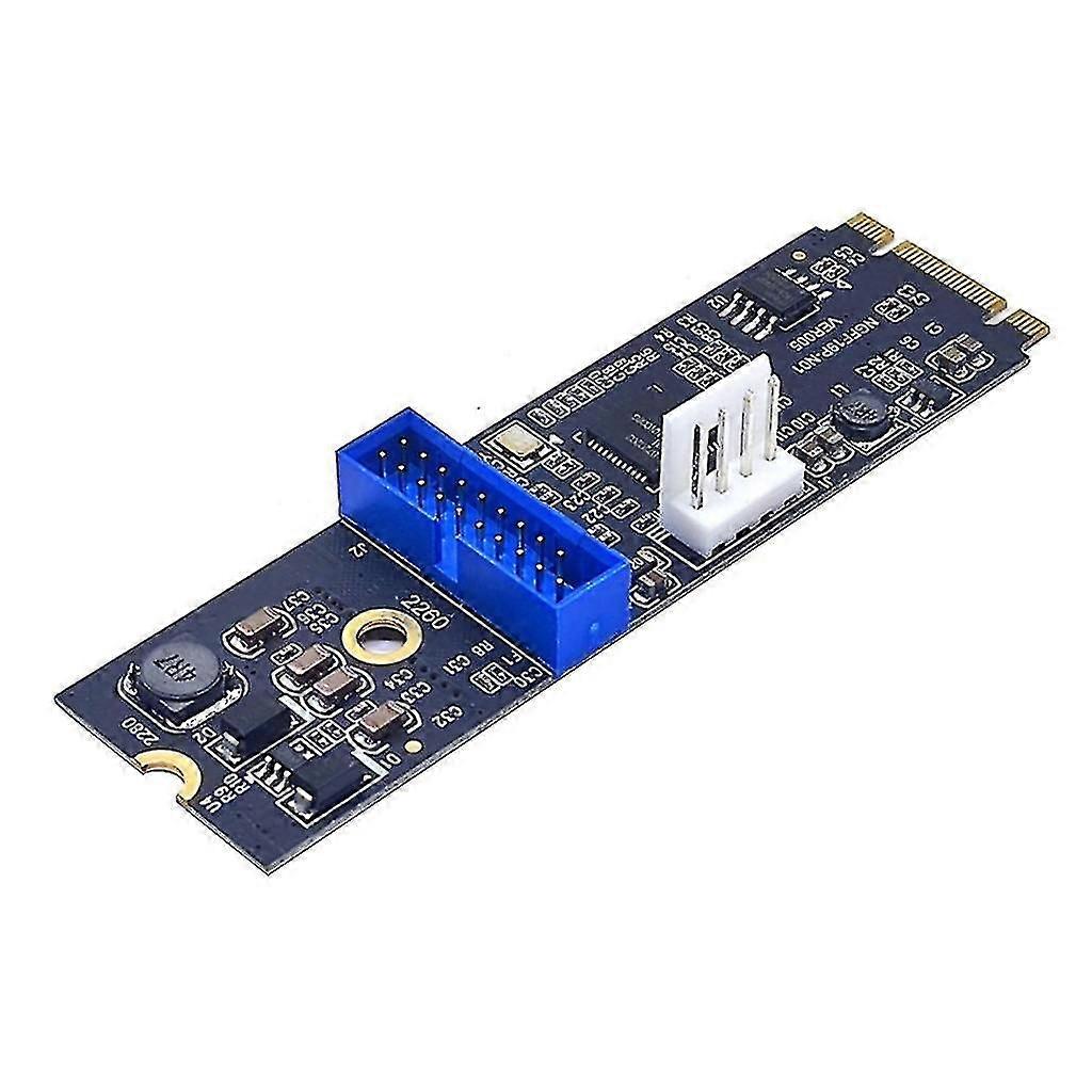 T-M2 Nvme To Type-c Front Type-e A-key 19pin Extension Usb3.2 Adapter Card 5gbps