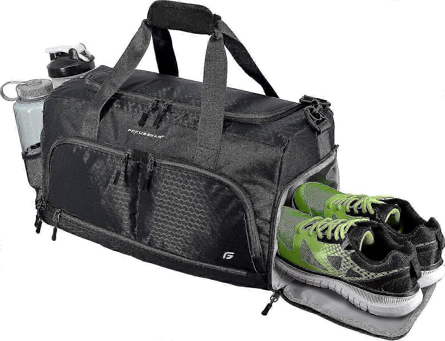Ultimate Gym Bag 2.0: The Durable Crowdsource Designed Duffel Bag with 10 Optimal Compartments Including Water Resistant Pouch-Good