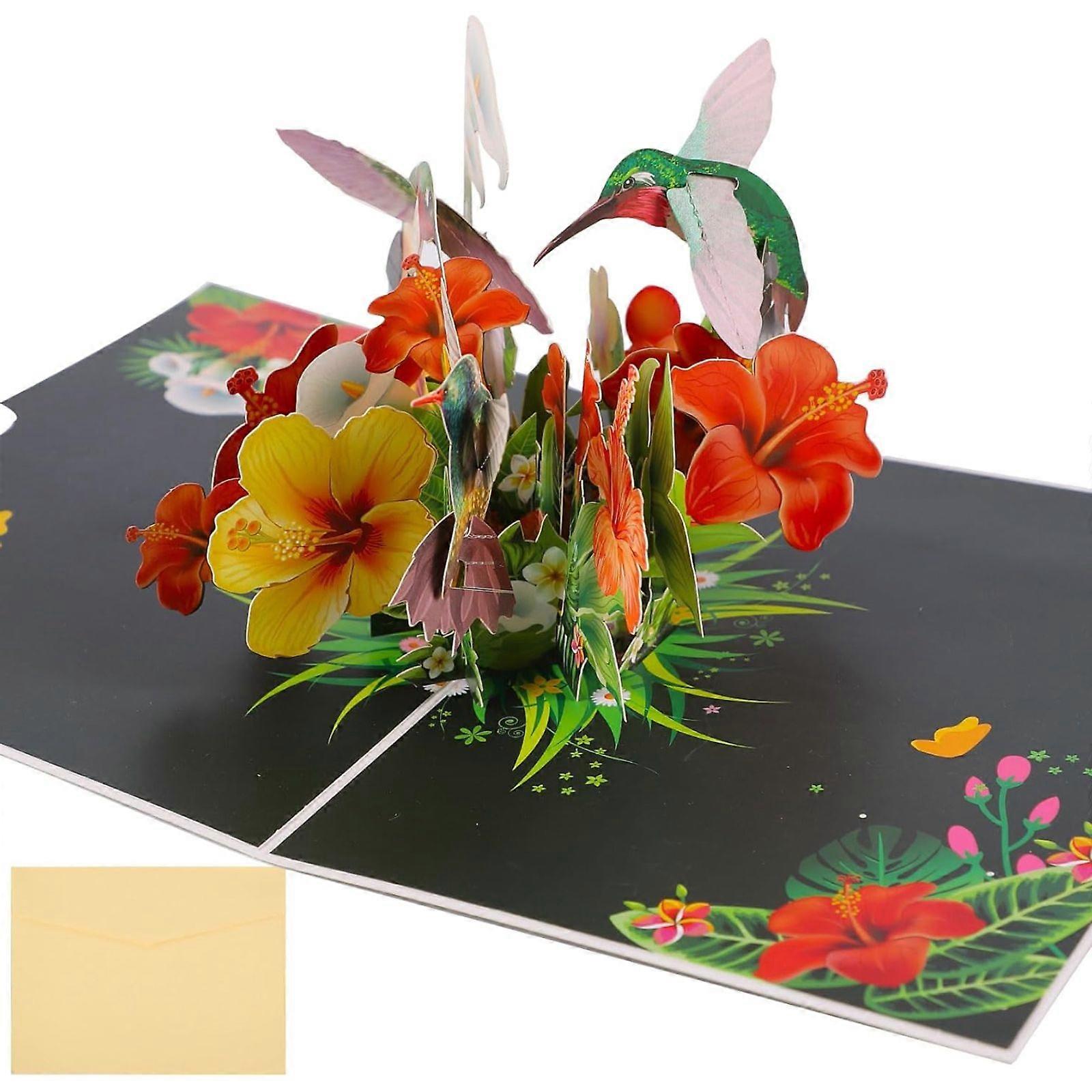 1pcs hummingbird three-dimensional greeting cards