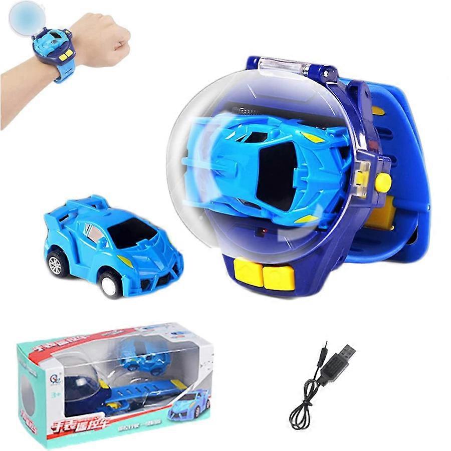 RC-kello autolelu - kaukosäädin miniauto, sininen, opettavainen ja hauska