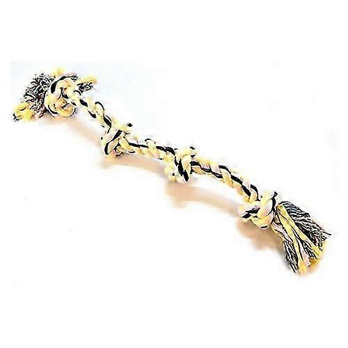 Mammoth Pet Products Flossy Chews Colored 4 Knot Tug Rope, X-Large (27" Long) (Pack of 3)
