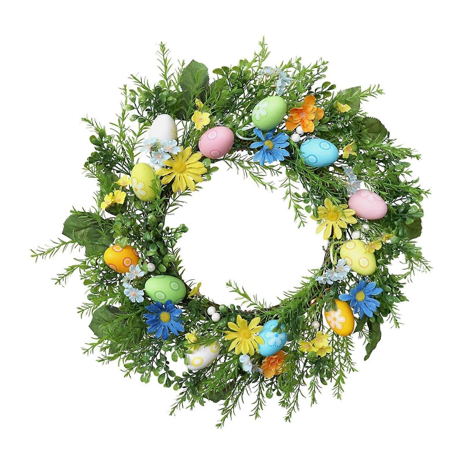 Easter Wreath for Front Door Handmade Backdrop Greenery Wreath Spring Wreath