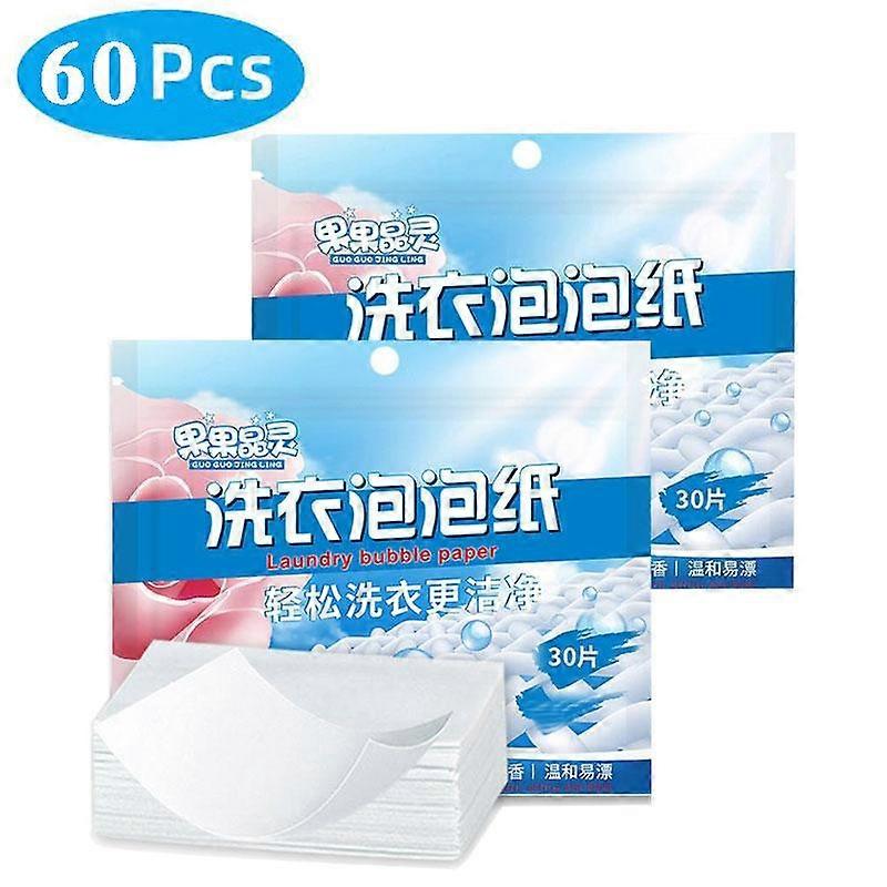 30/60/90 Pcs/lot Eco Friendly Laundry Detergent Soap Sheet Plastic Free Concentrated Washing Strong Laundry Gadget for Washing Machine
