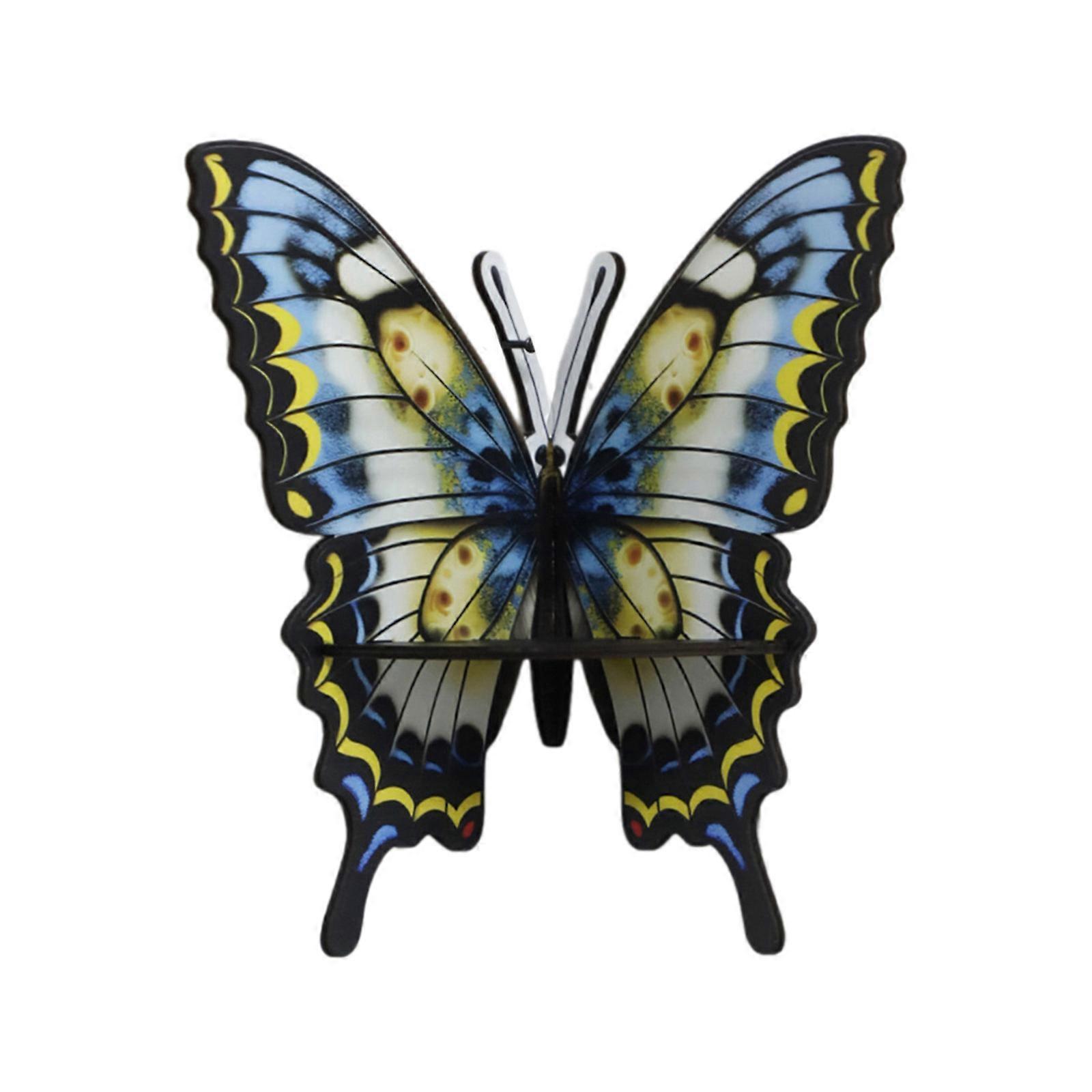 Artistic Wood Butterfly Crystal Rack, Space Saving Crystal Display Floating Shelf for Collectibles Jewelry Storage