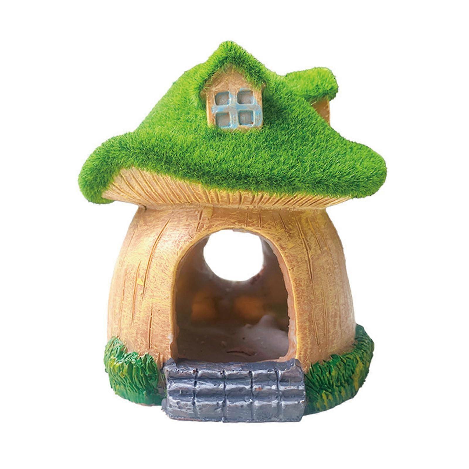 Mushroom Fish Hideout for Breeding and Play - Natural Aquarium Decor, Small Size, Safe Material, Ideal for Betta Fish