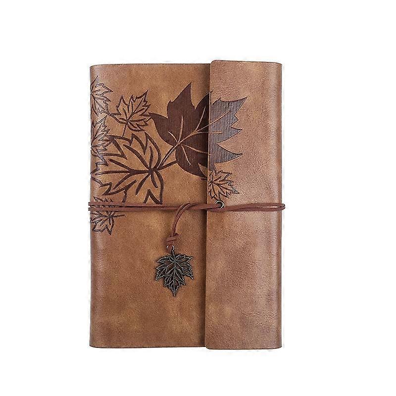 A7 PU Maple Retro Straps Handbook Loose-leaf Notebook