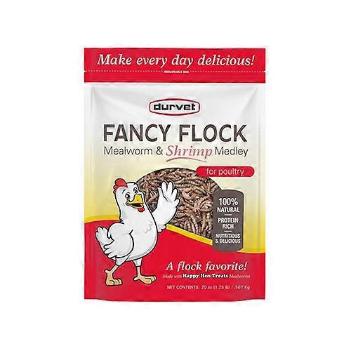 Durvet Fancy Flock Mealworm Medley For Poultry Mealworm & Shrimp, 20 Oz