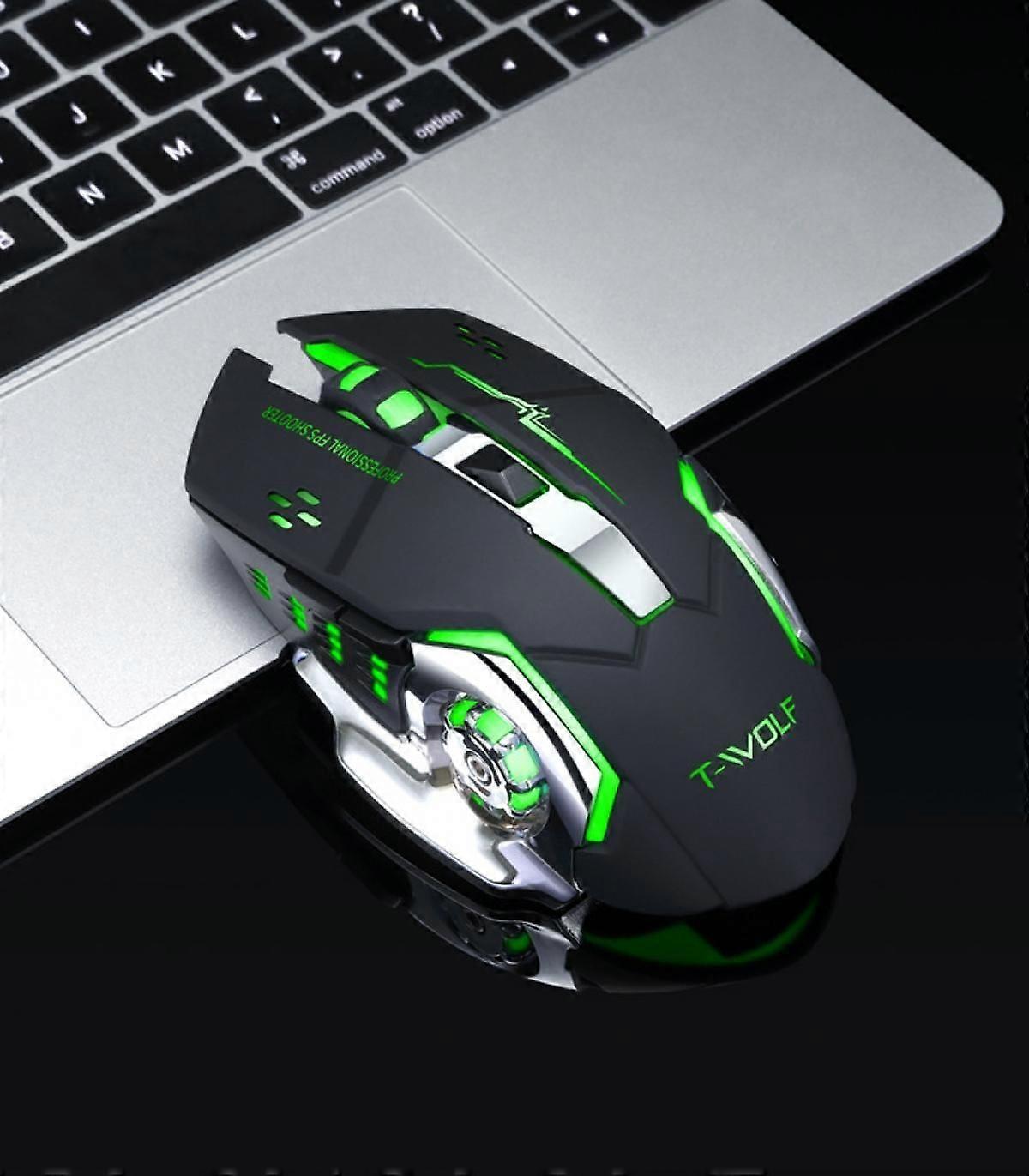 Colorful Mute Wireless Mouse, USB Rechargeable Office Gaming Laptop Or Computer Creative Mouse