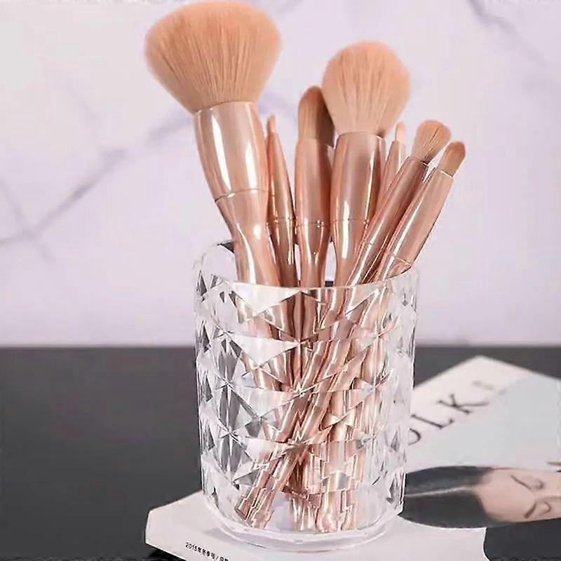 Clear Makeup Tray Cosmetic Brush Organizer Dustproof for Dressing Table Desk