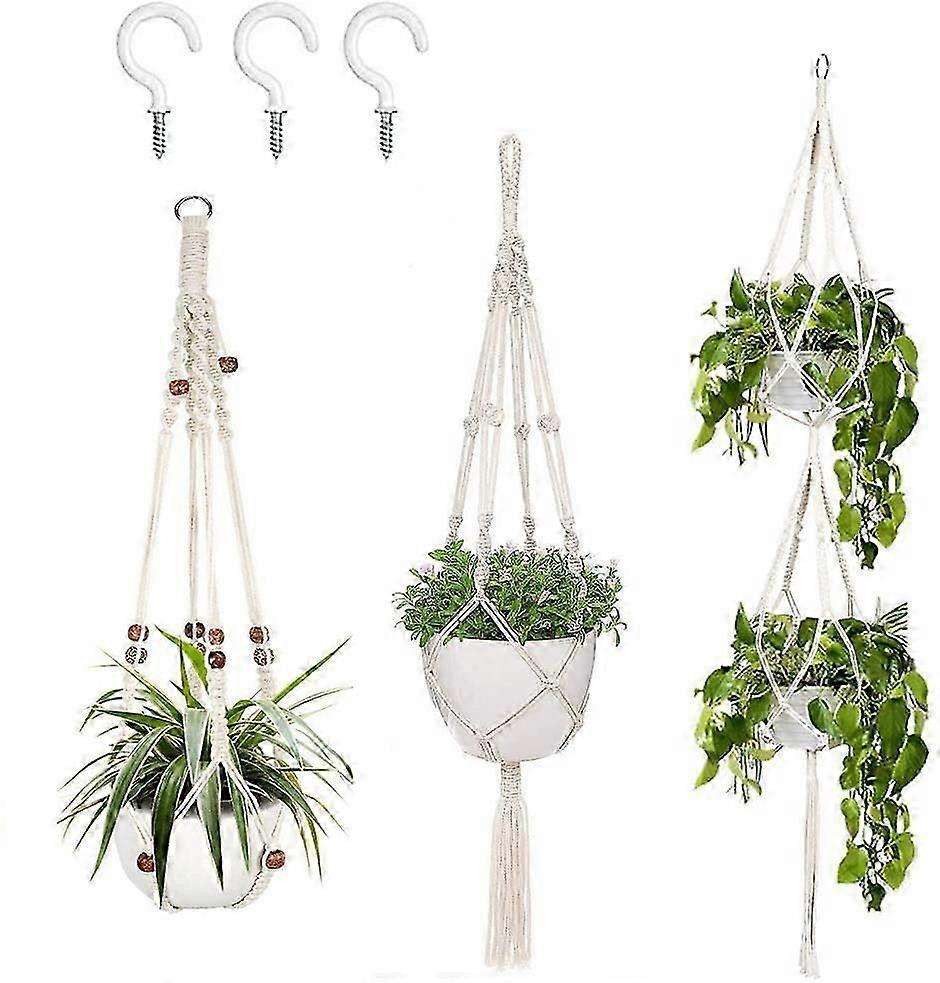Macrame Plant Hangers With Hooks
