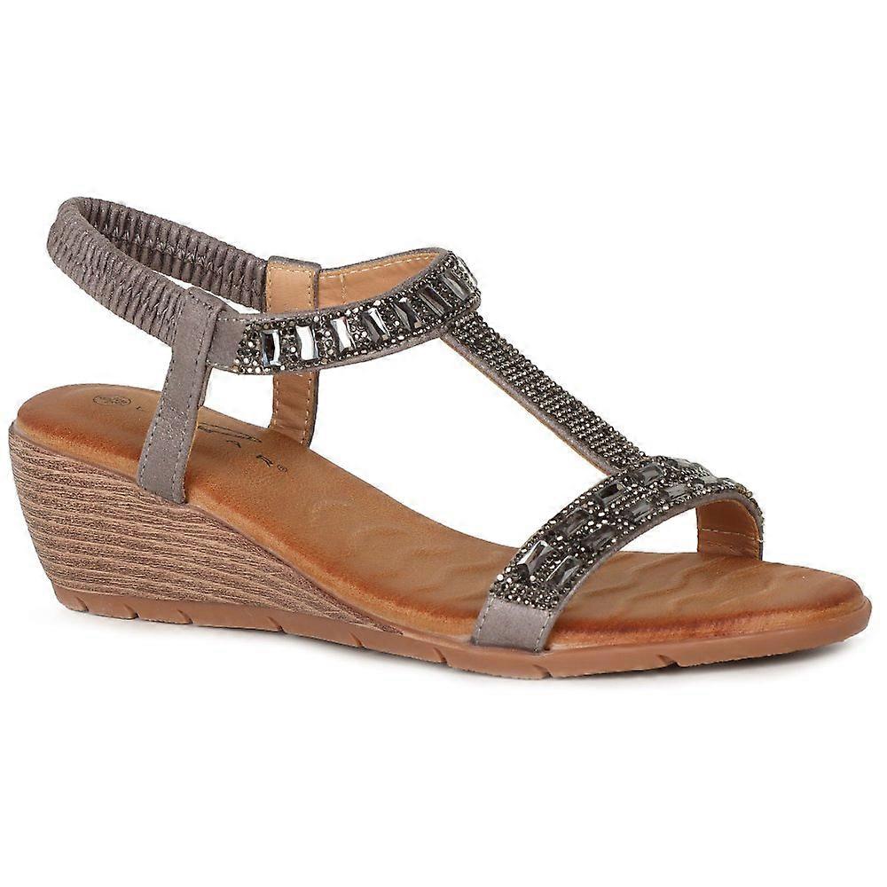 Lunar (GRS) Macie Womens Wedge Heel Sandals