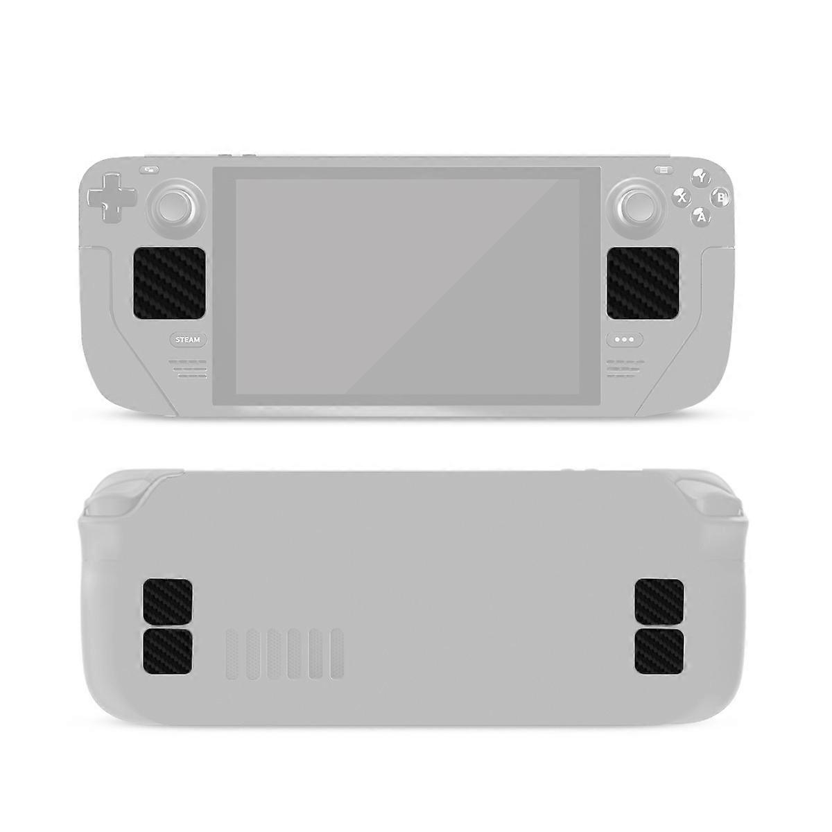 6Pcs/Set For Steam Deck Scratch Resistant Carbon Fiber Texture Game Console Button Touchpad
