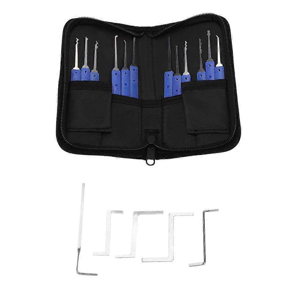 17pcs Stainless Steel Locksmith Tools Kit with Key Extractors, Key Remover Set for DIY Lock Repair and Maintenance