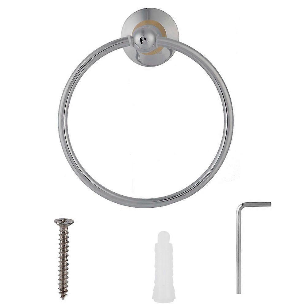 Copper Chrome Towel Ring Holder Wall-Mounted Bathroom Rack, Durable Towel Hanger, Modern Design, Easy Installation