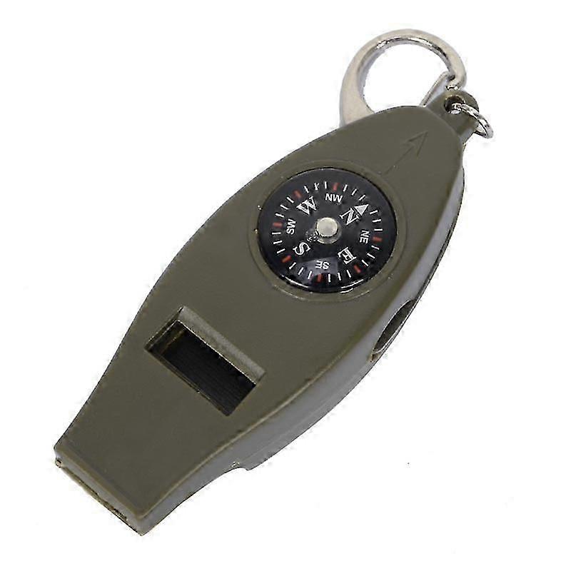 רב תכליתי 4 ב 1 מדחום מצפן משרוקית זכוכית מגדלת לנסיעות קמפינג טיולים טיפוס ספורט חיצוני Betterlifefg