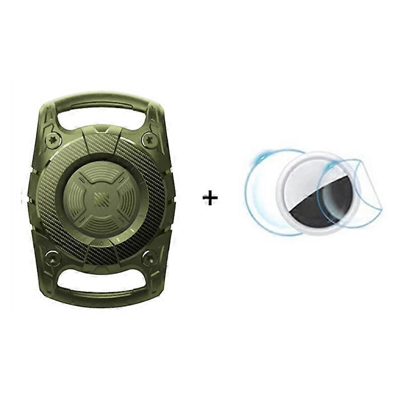 Soft TPU Case for AirTag Bluetooth Tracker Protective IP67 Waterproof Cover,with Front Back Film Set