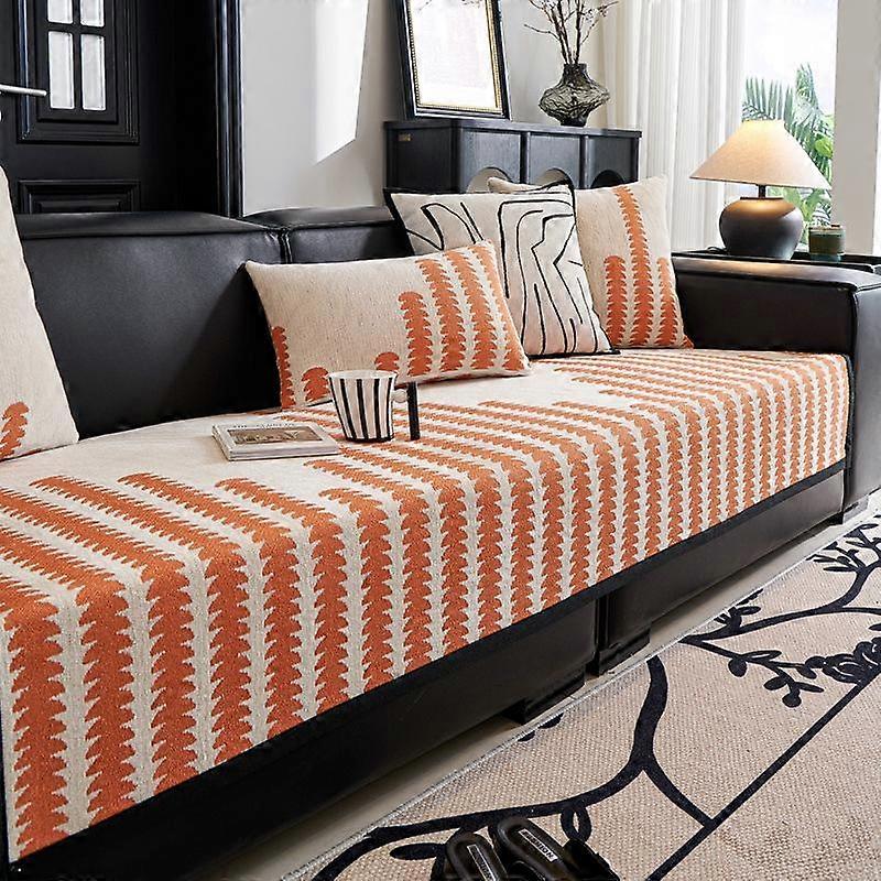 Senior Jacquard Chenille Sofa Cushion Four Seasons Universal Living Room Sofa Cover Cushion Non-Slip Leather Sofa Backrest Towel