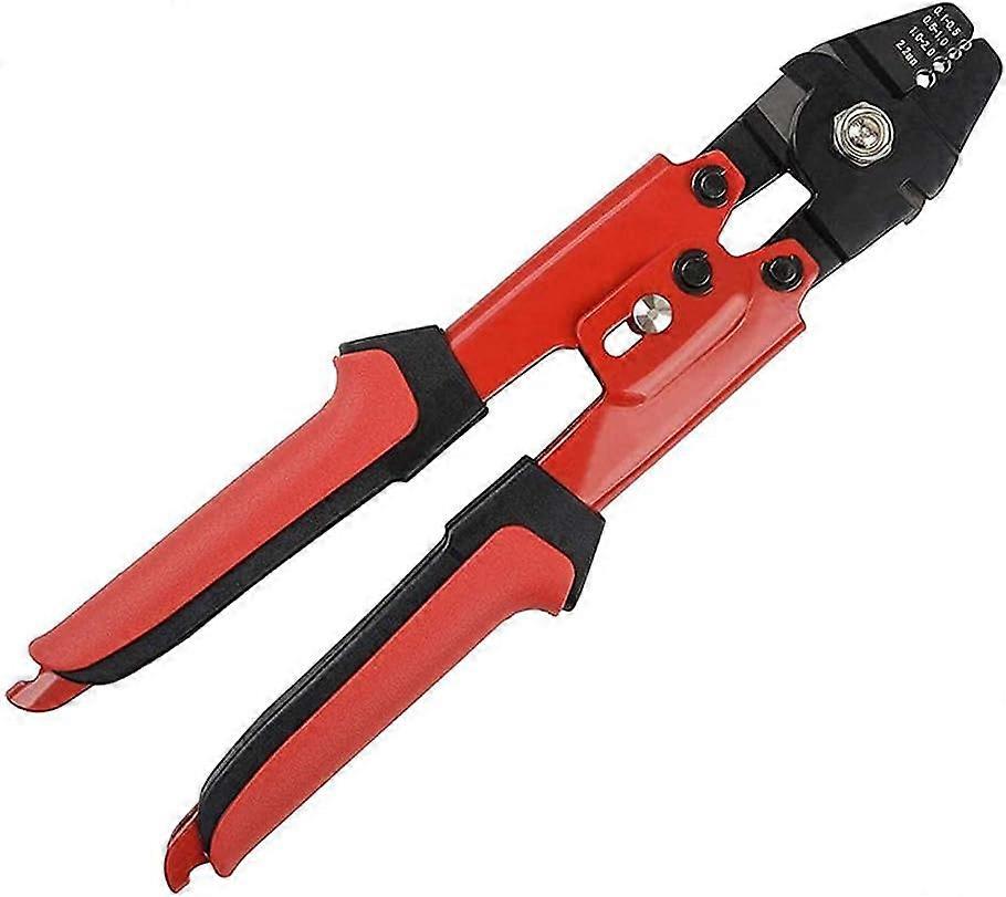 Wire Rope Swager, Copper Aluminum Sleeve Crimping Tool With Hardened Steel Jaws, Loaded Spring Handle For Easy Use, Non-slip Grips And Safety Lock