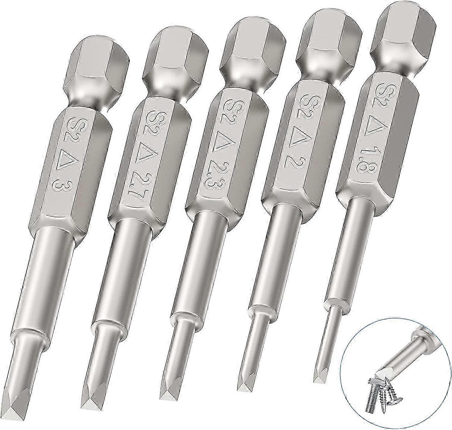 5pcs Magnetic Triangle Bits 1/4 Inch Triangle Screwdriver Bits Hex Shank Head  S2 Steel Triangle