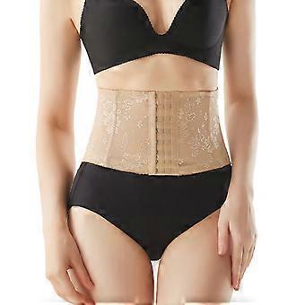 Lace Pattern Postpartum Corset Belly Contracting Hip Lifting Women Seamless Waist Trainer High Waist Stretch Corset  color XL