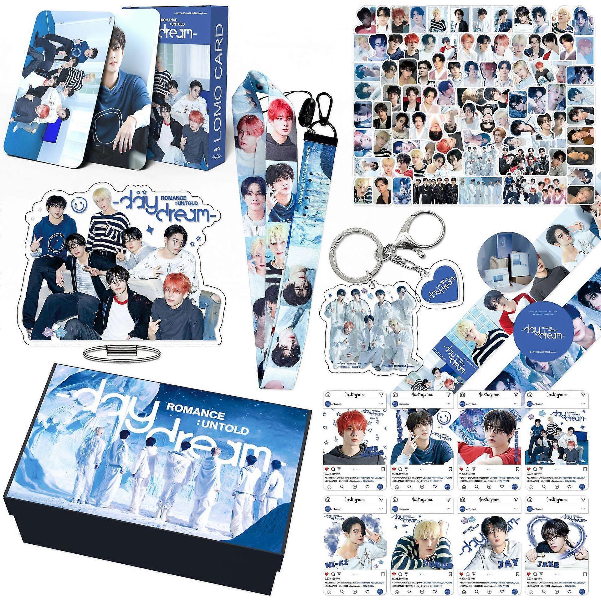 ENH peripheral keychain sticker gift box New album Daydream Liang Zhenyuan stand card transparent card set