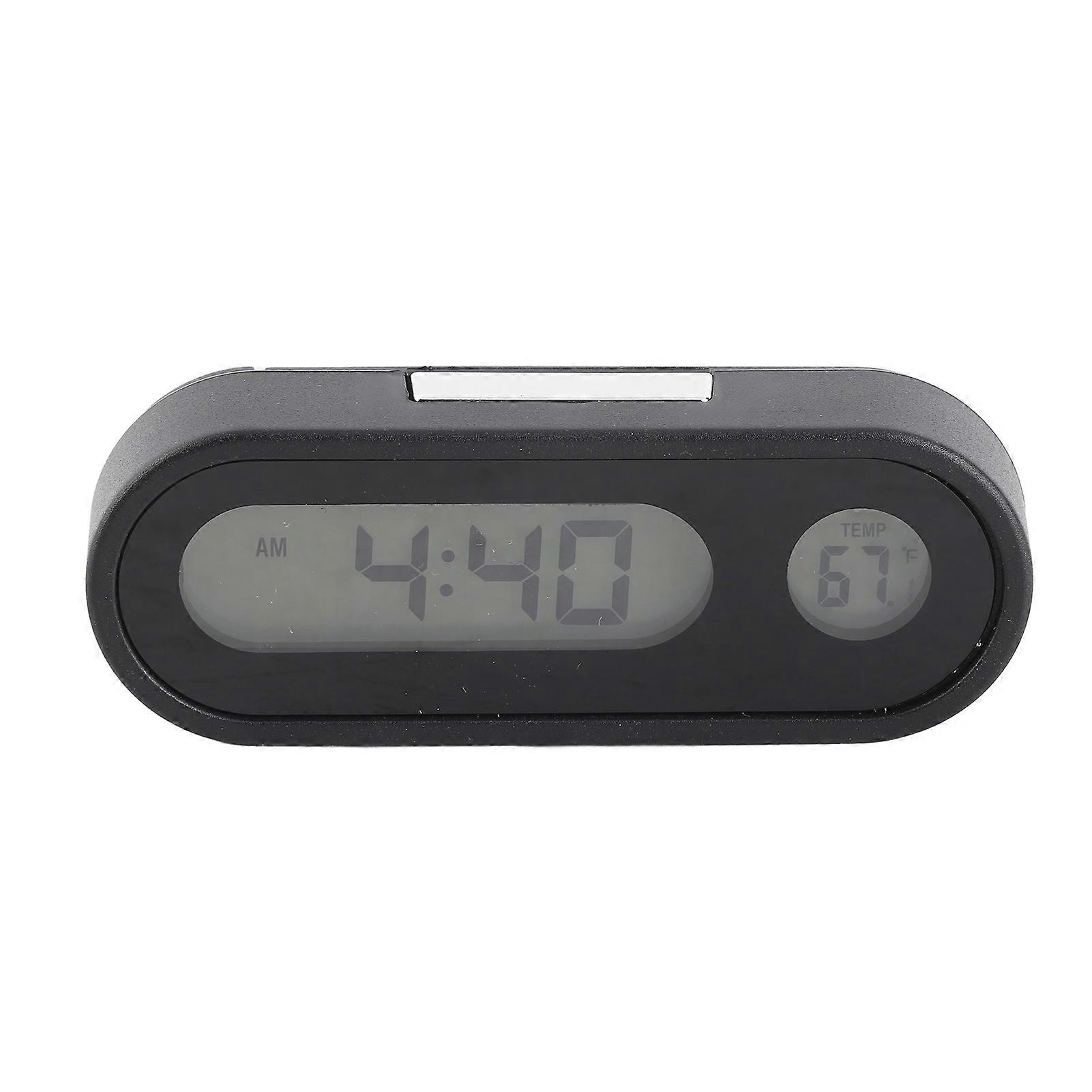 2 in 1 Car Clock Thermometer LED Backlight Car Interior Decor Thermometer Clock Car Dashboard Clock