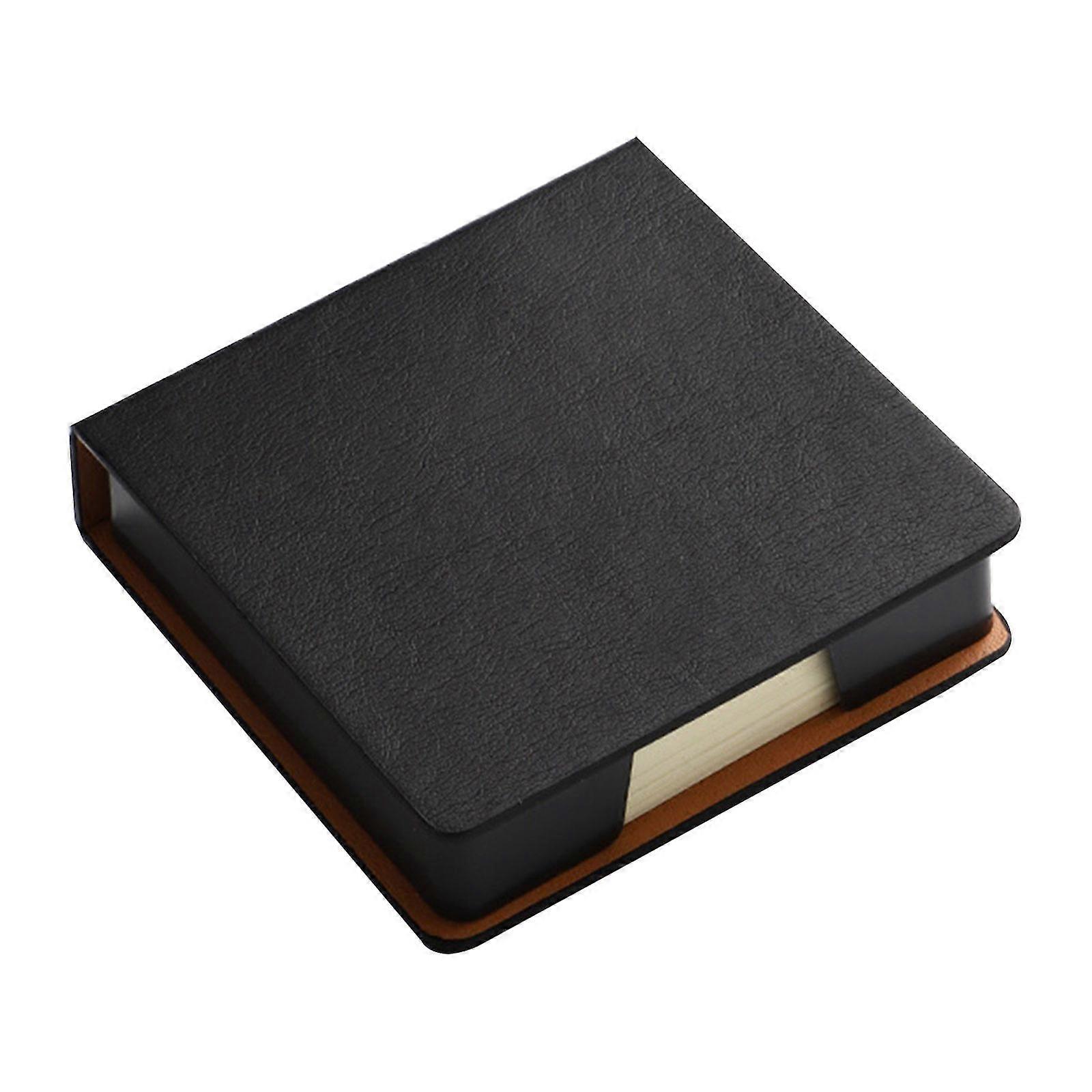 Memo Pad Dispenser Leather Name Card Organizer For Students Office Worker Child