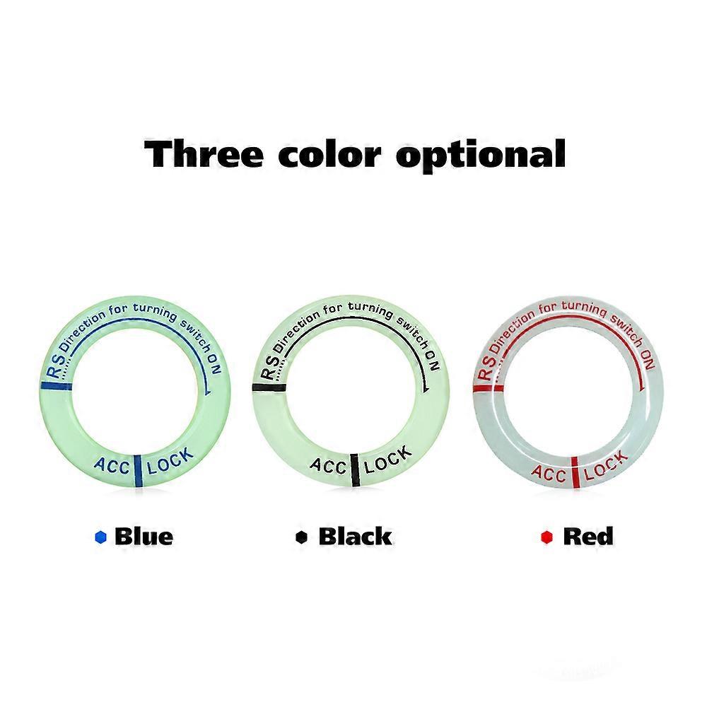 Car Ignition Switch Cover Luminous Key Ring Hole Cover Sticker