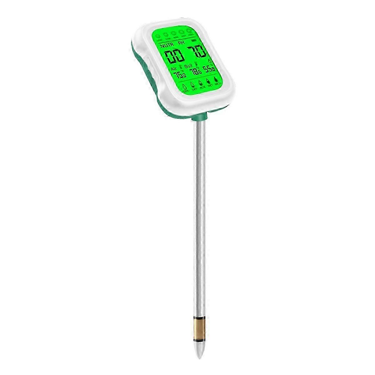 7 In1 Soil PH Meter Rotatable Backlit Display Nutrient Analyzer Moisture Sensor for Gardening Hydroponics Planting