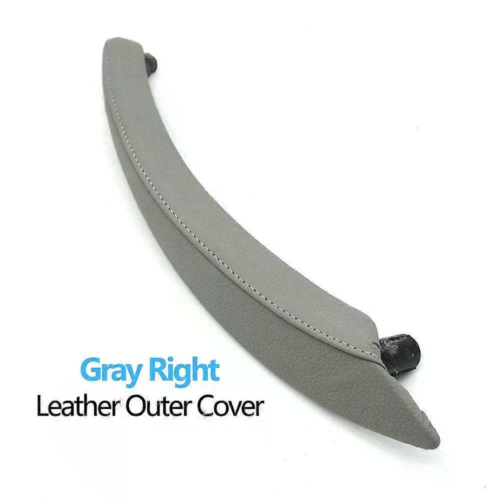 Left Right Interior Passenger Door Pull Handle Leather Outer Cover Replacement compatible for   X5 X6 E70 E71 E72 2007-2014